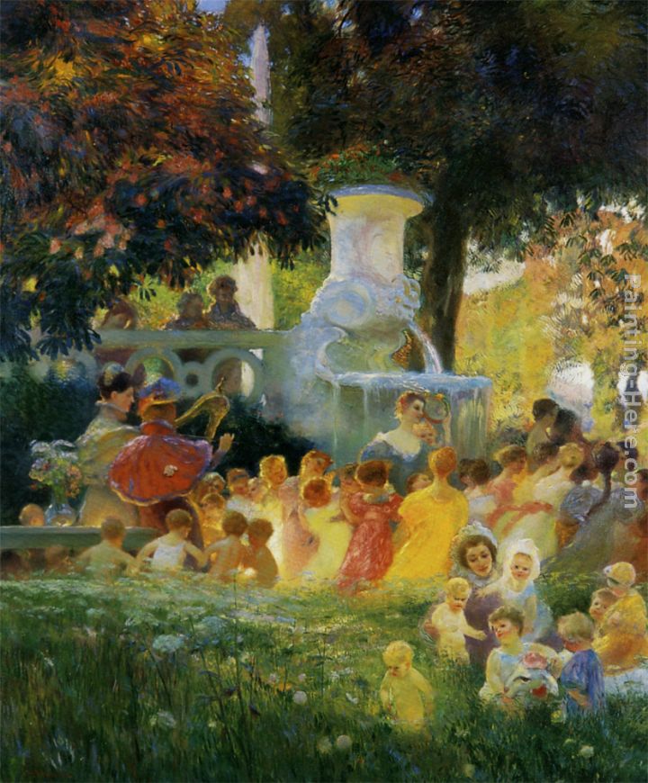 La ronde des enfants painting - Gaston La Touche La ronde des enfants art painting